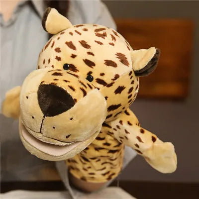 Stuffed Plush Animals Toys Hand Finger Story Puppet Kawaii Dolls Educational Baby Toys Lion Elephant Bunny Monkey Children GIft