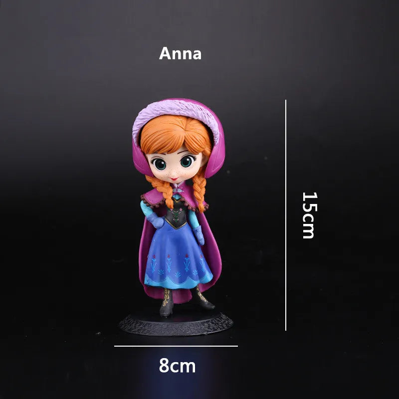 15cm Disney Frozen Anna Elsa Princess Doll Action Figure Anime Mini Collection Figurine Toy Model For Children Gift