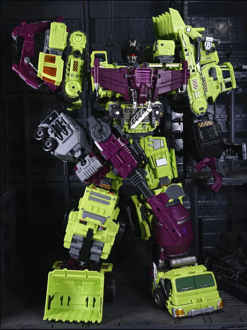 NBK Transformation Robot KO Version G1 Devastator Action Figure Excavator Rescue Scraper Hook Suit Collection Car Model Kid Toys