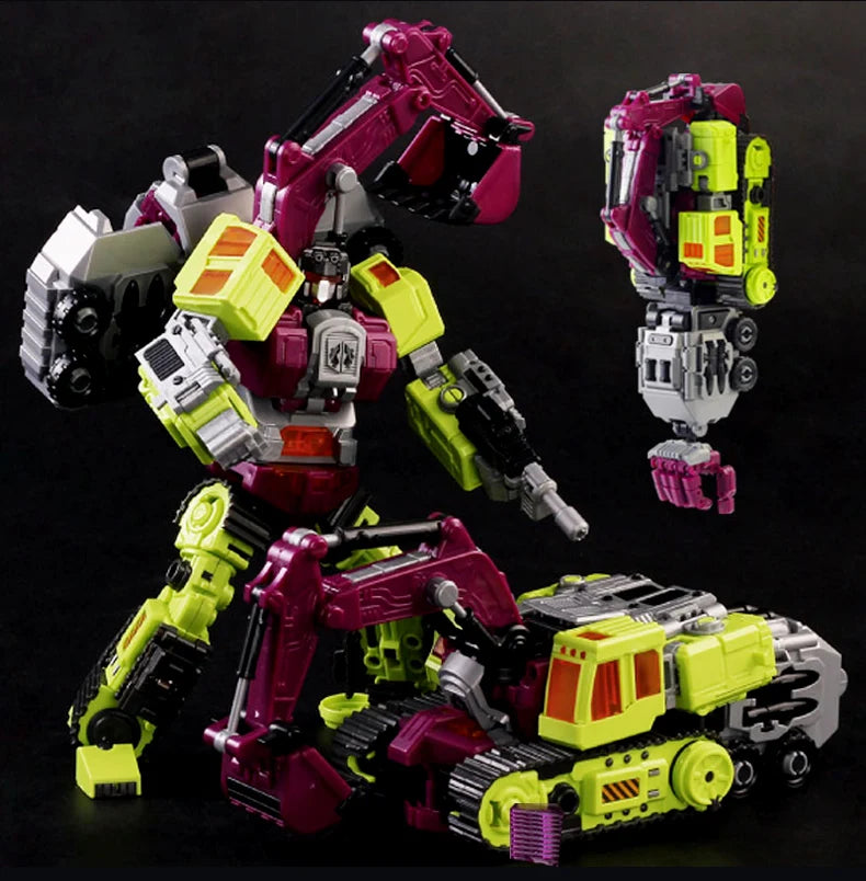 NBK Transformation Robot KO Version G1 Devastator Action Figure Excavator Rescue Scraper Hook Suit Collection Car Model Kid Toys