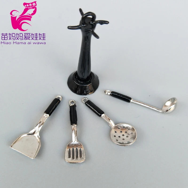1/6 BJD Doll Ob11 Accessories Kitchenware Mini Wok Pans Pots Doll Furniture Mini Scene Decoration for Barbie Licca Blythe Doll