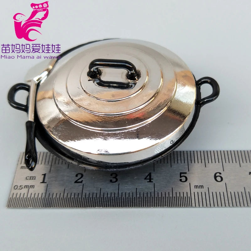 1/6 BJD Doll Ob11 Accessories Kitchenware Mini Wok Pans Pots Doll Furniture Mini Scene Decoration for Barbie Licca Blythe Doll
