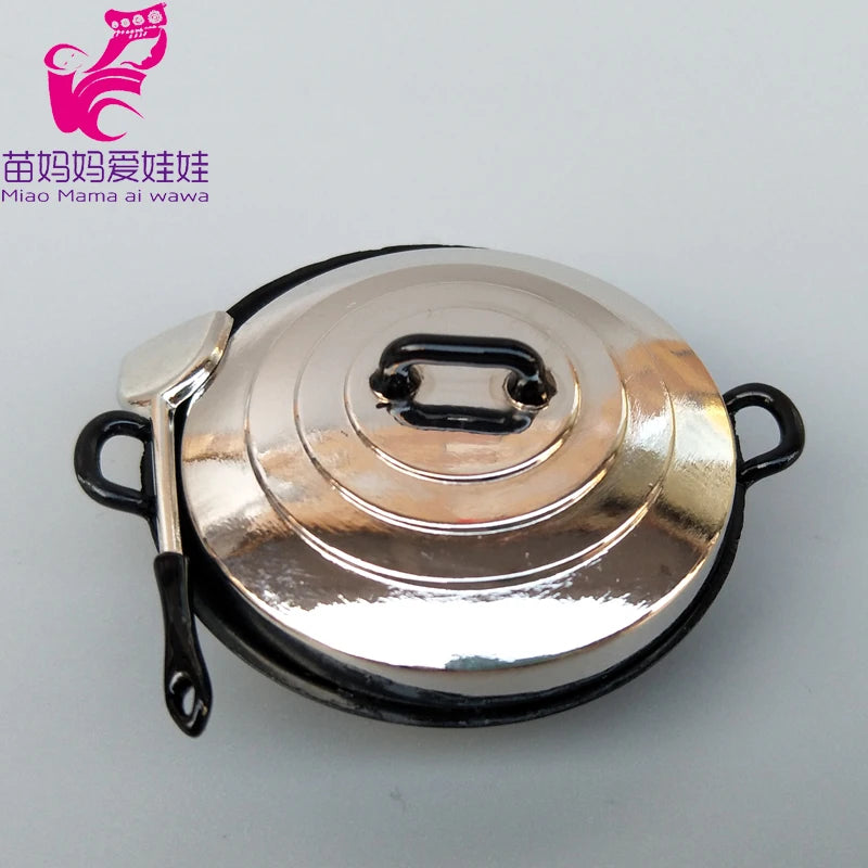 1/6 BJD Doll Ob11 Accessories Kitchenware Mini Wok Pans Pots Doll Furniture Mini Scene Decoration for Barbie Licca Blythe Doll