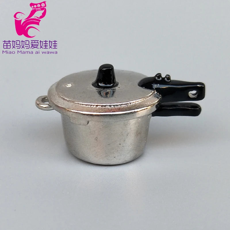 1/6 BJD Doll Ob11 Accessories Kitchenware Mini Wok Pans Pots Doll Furniture Mini Scene Decoration for Barbie Licca Blythe Doll