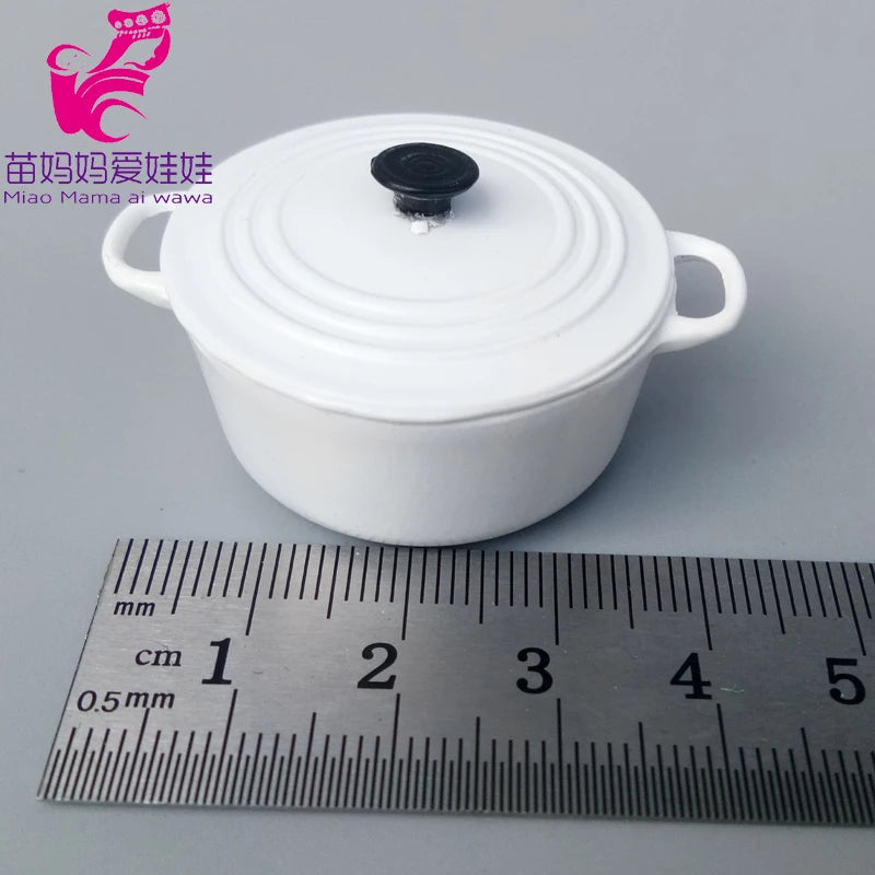 1/6 BJD Doll Ob11 Accessories Kitchenware Mini Wok Pans Pots Doll Furniture Mini Scene Decoration for Barbie Licca Blythe Doll