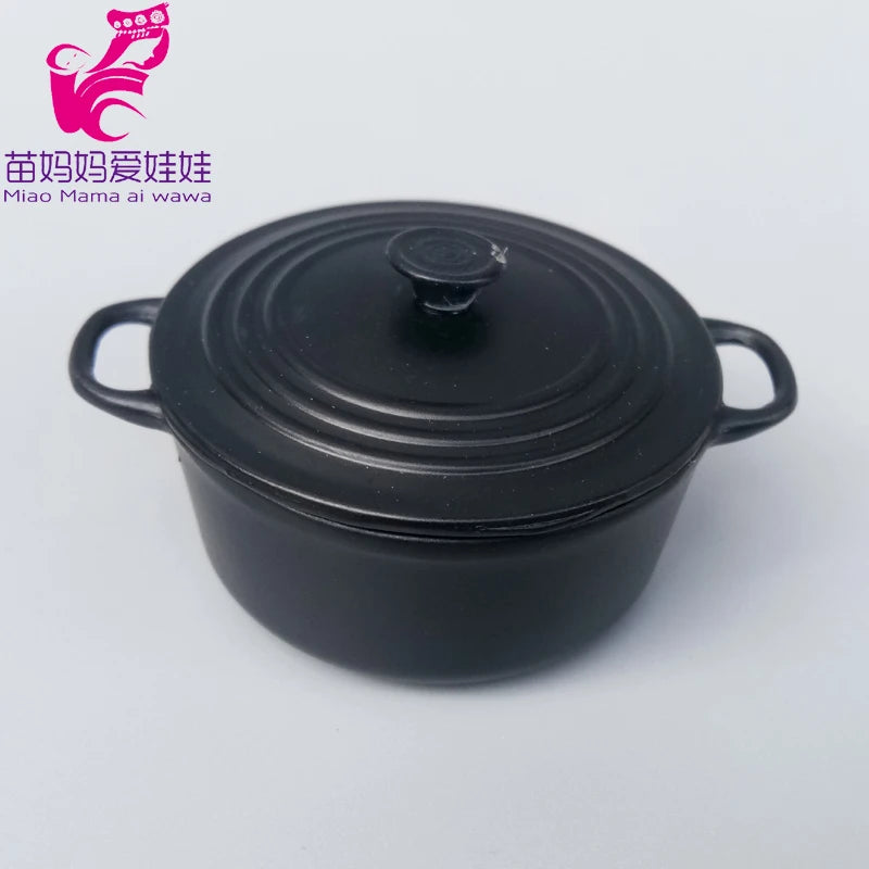 1/6 BJD Doll Ob11 Accessories Kitchenware Mini Wok Pans Pots Doll Furniture Mini Scene Decoration for Barbie Licca Blythe Doll
