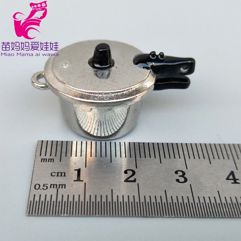 1/6 BJD Doll Ob11 Accessories Kitchenware Mini Wok Pans Pots Doll Furniture Mini Scene Decoration for Barbie Licca Blythe Doll