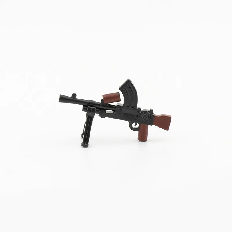 5/10 WW2 Soldier Weapons Building Block Two-color Printing Machine Rifle Submachine Sniper Guns Military Accessories Bricks C238