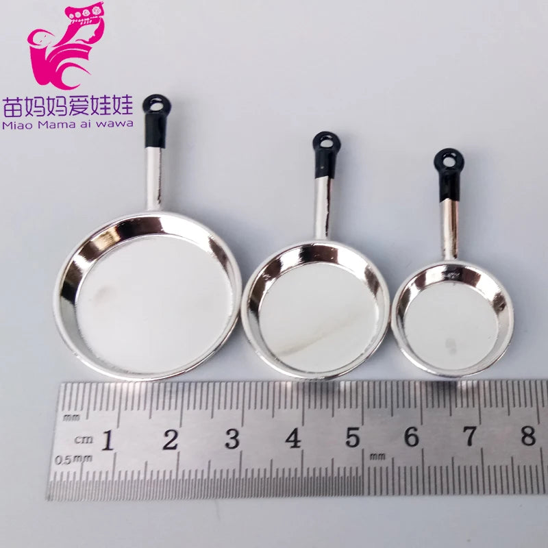1/6 BJD Doll Ob11 Accessories Kitchenware Mini Wok Pans Pots Doll Furniture Mini Scene Decoration for Barbie Licca Blythe Doll