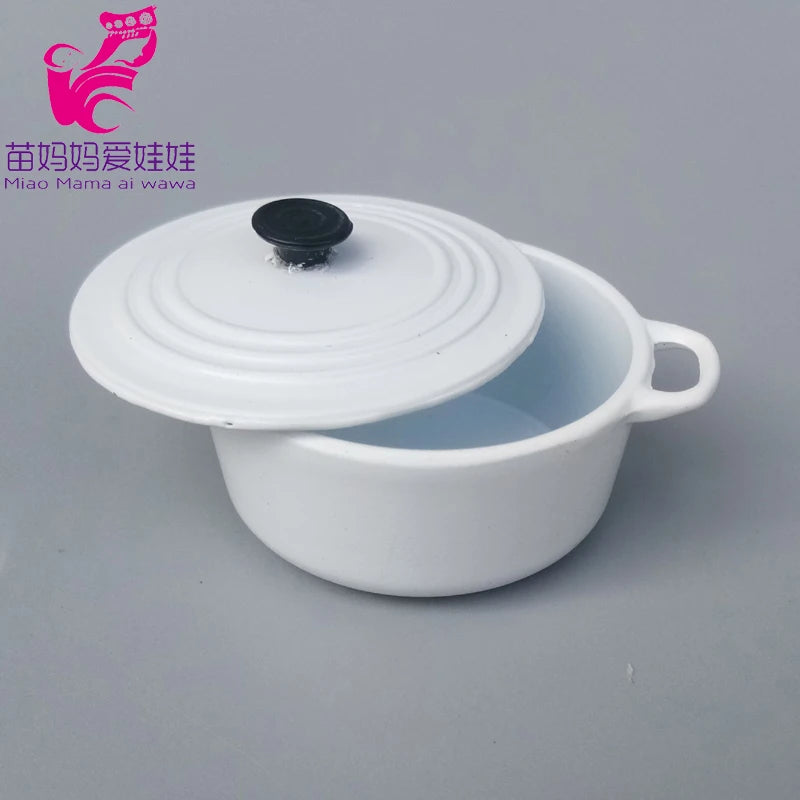 1/6 BJD Doll Ob11 Accessories Kitchenware Mini Wok Pans Pots Doll Furniture Mini Scene Decoration for Barbie Licca Blythe Doll
