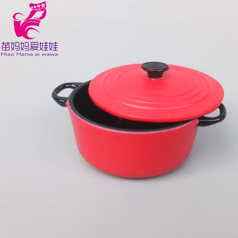 1/6 BJD Doll Ob11 Accessories Kitchenware Mini Wok Pans Pots Doll Furniture Mini Scene Decoration for Barbie Licca Blythe Doll