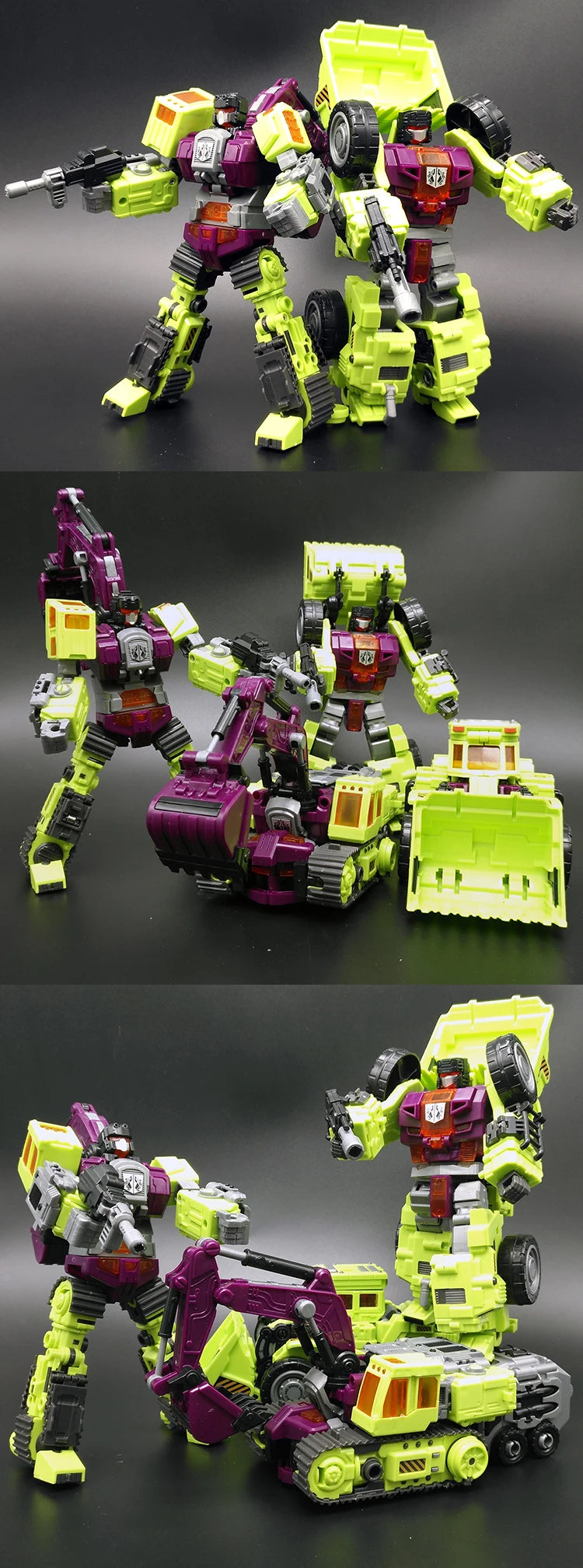 NBK Transformation Robot KO Version G1 Devastator Action Figure Excavator Rescue Scraper Hook Suit Collection Car Model Kid Toys