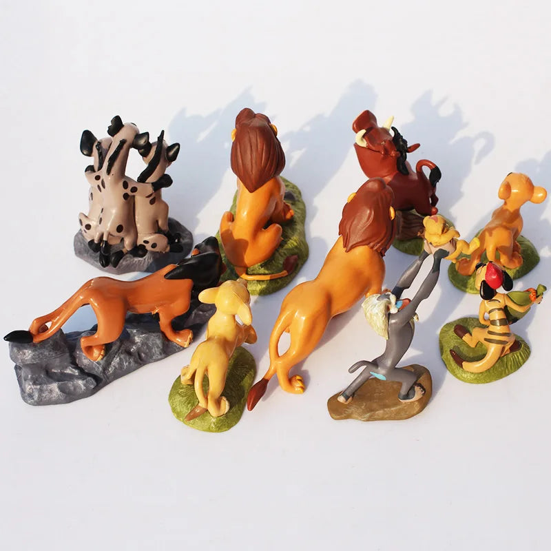 Disney 9pcs/set 4.5-8.5CM The Lion King Simba Nala Timon action Figure model Anime Figures Xmas gift for the children