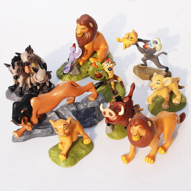 Disney 9pcs/set 4.5-8.5CM The Lion King Simba Nala Timon action Figure model Anime Figures Xmas gift for the children