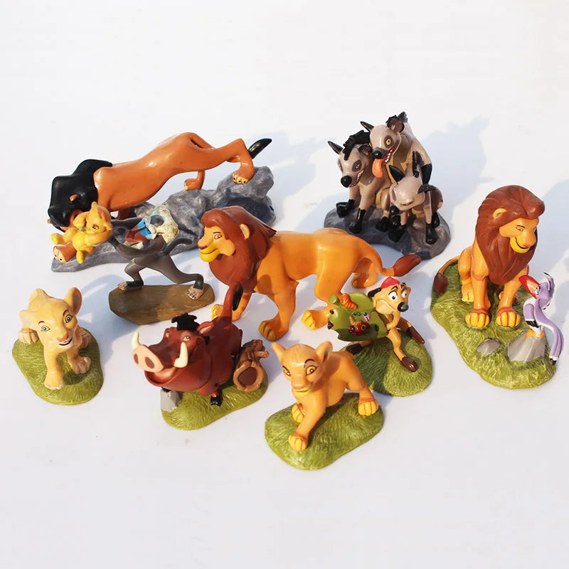 Disney 9pcs/set 4.5-8.5CM The Lion King Simba Nala Timon action Figure model Anime Figures Xmas gift for the children