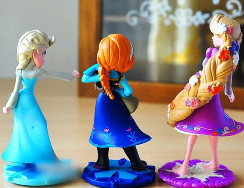 Disney girls Frozen Elsa   Action Princess doll girl Anna Toy Figures birthday present gift
