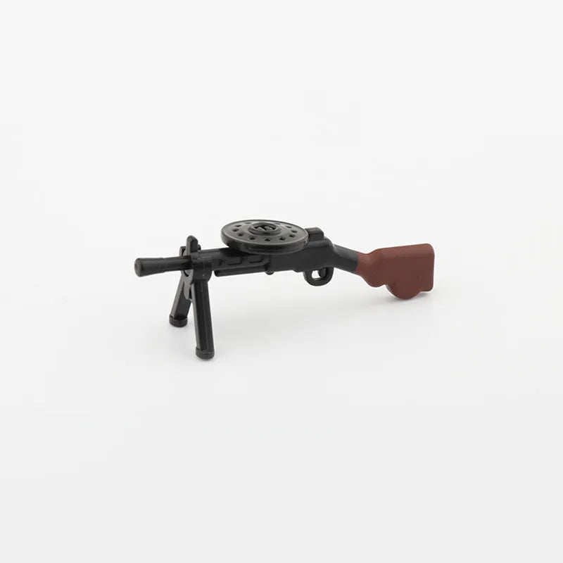 5/10 WW2 Soldier Weapons Building Block Two-color Printing Machine Rifle Submachine Sniper Guns Military Accessories Bricks C238