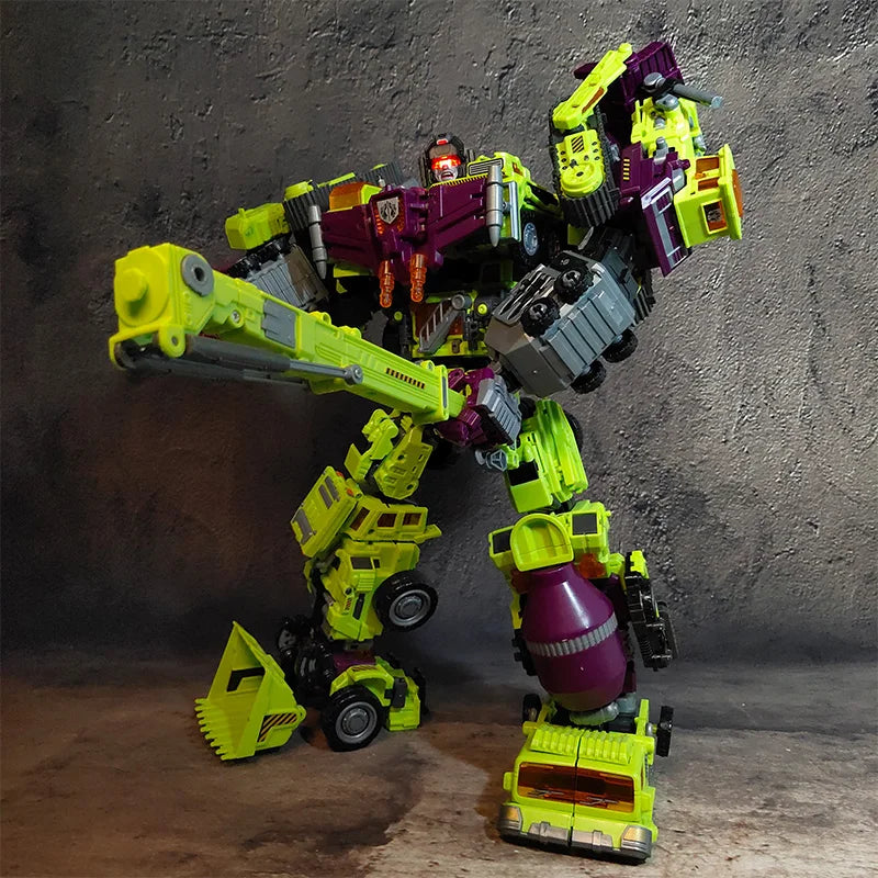 NBK Transformation Robot KO Version G1 Devastator Action Figure Excavator Rescue Scraper Hook Suit Collection Car Model Kid Toys