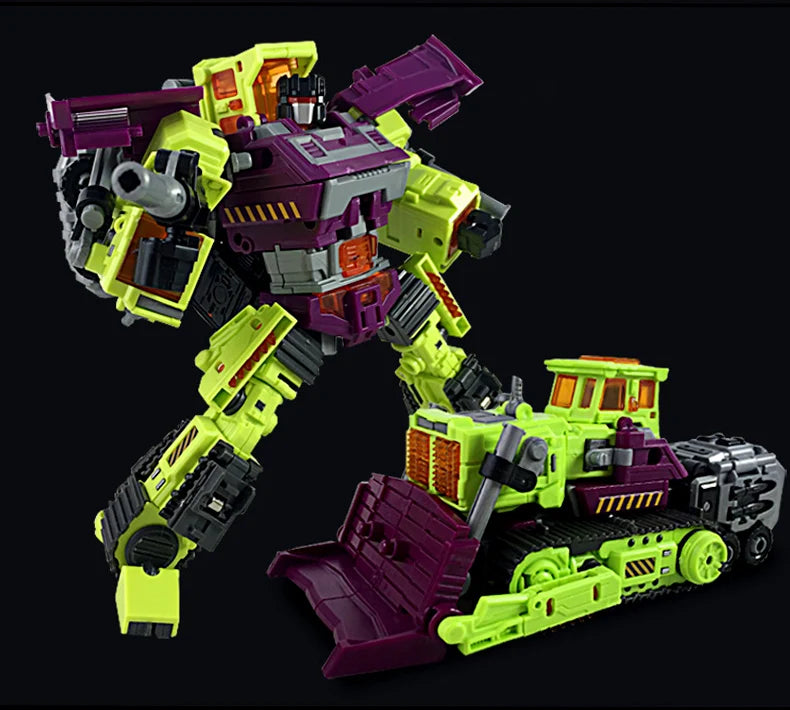 NBK Transformation Robot KO Version G1 Devastator Action Figure Excavator Rescue Scraper Hook Suit Collection Car Model Kid Toys