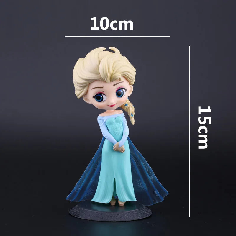 15cm Disney Frozen Anna Elsa Princess Doll Action Figure Anime Mini Collection Figurine Toy Model For Children Gift