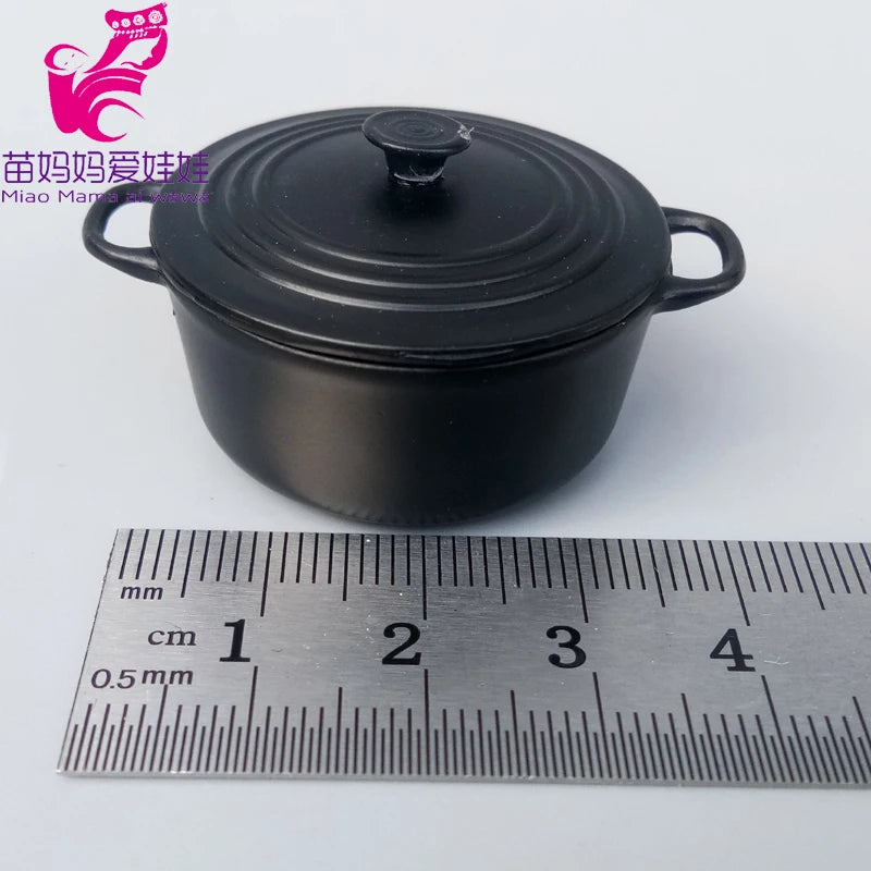 1/6 BJD Doll Ob11 Accessories Kitchenware Mini Wok Pans Pots Doll Furniture Mini Scene Decoration for Barbie Licca Blythe Doll
