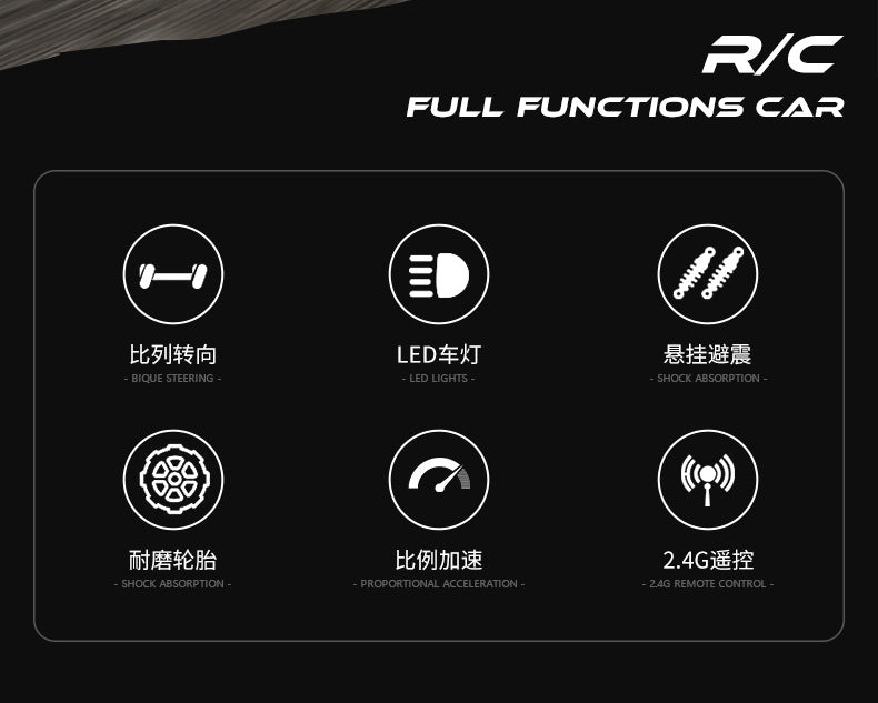 RC Car 1:16 2WD with LED Light 2.4G 20KM/H High Speed Off-Road Climbing Remote Control Car Toy Gifts for Boys Girls Kids