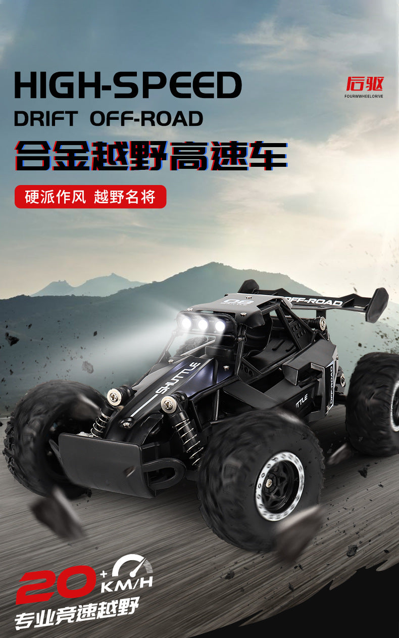 RC Car 1:16 2WD with LED Light 2.4G 20KM/H High Speed Off-Road Climbing Remote Control Car Toy Gifts for Boys Girls Kids