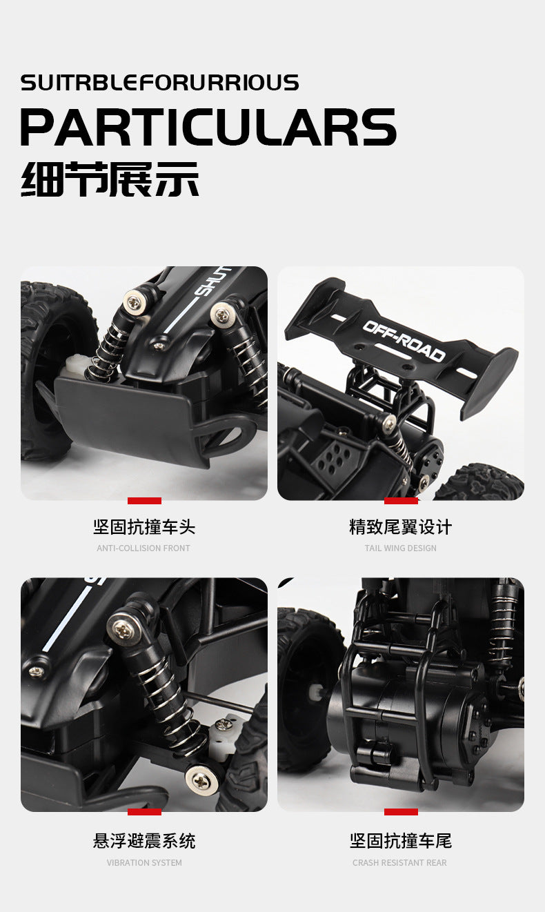 RC Car 1:16 2WD with LED Light 2.4G 20KM/H High Speed Off-Road Climbing Remote Control Car Toy Gifts for Boys Girls Kids