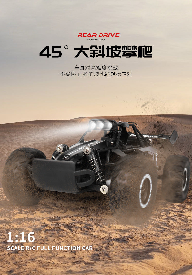 RC Car 1:16 2WD with LED Light 2.4G 20KM/H High Speed Off-Road Climbing Remote Control Car Toy Gifts for Boys Girls Kids