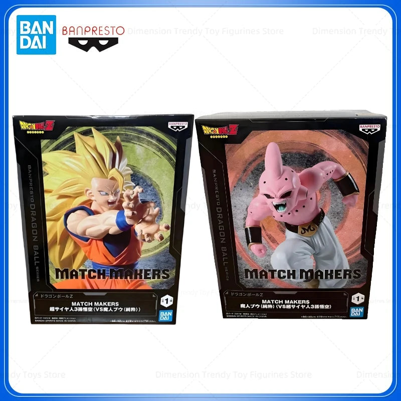 Banpresto Bandai Match Makers Anime Dragon Ball Majin Buu Son Goku PVC Original Action Figurine Model Toys Gifts DT