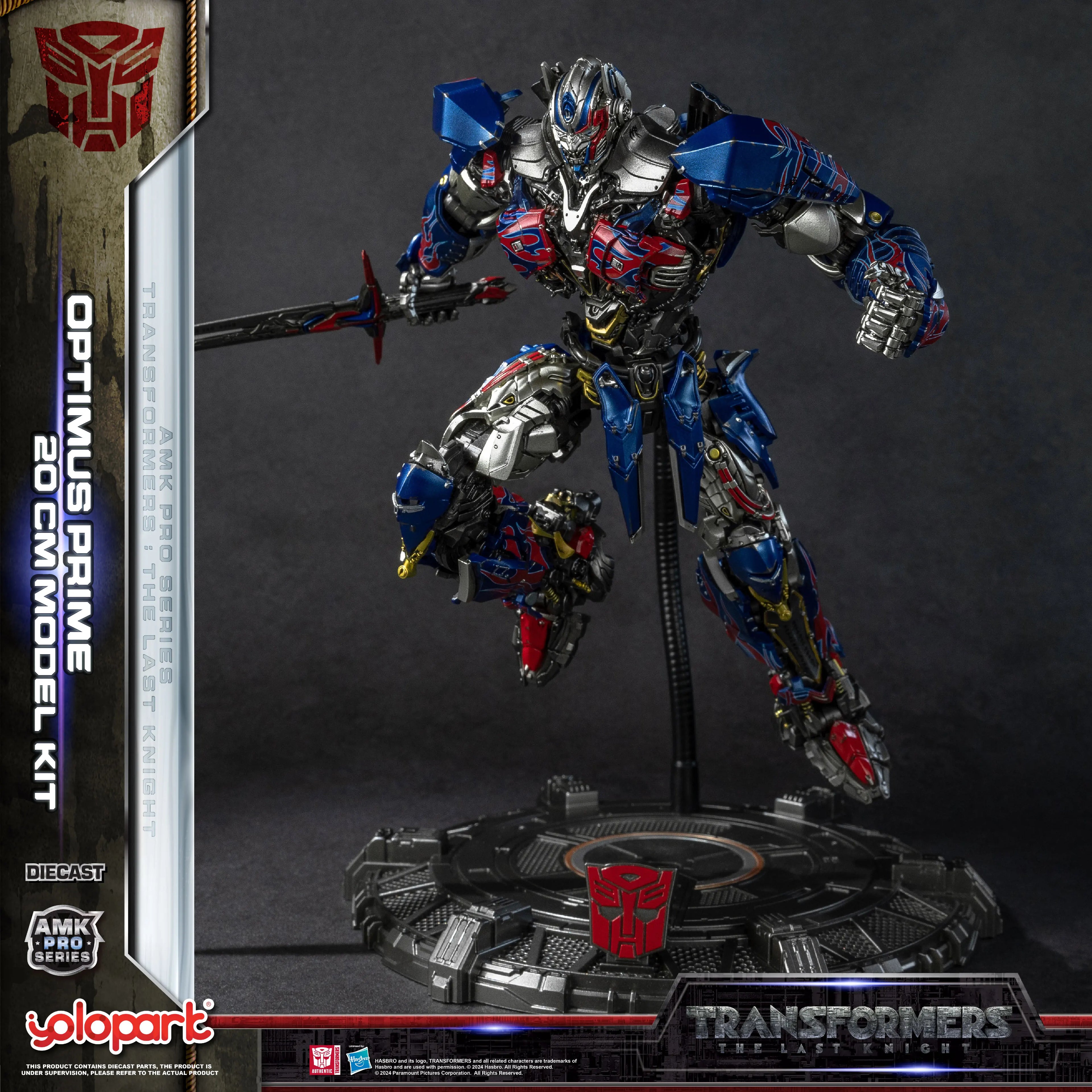 YOLOPARK Transformers Model: The Last Knight AMK PRO Series 20cm Optimus Prime Model Kit Action Figures Toy For Boy Men