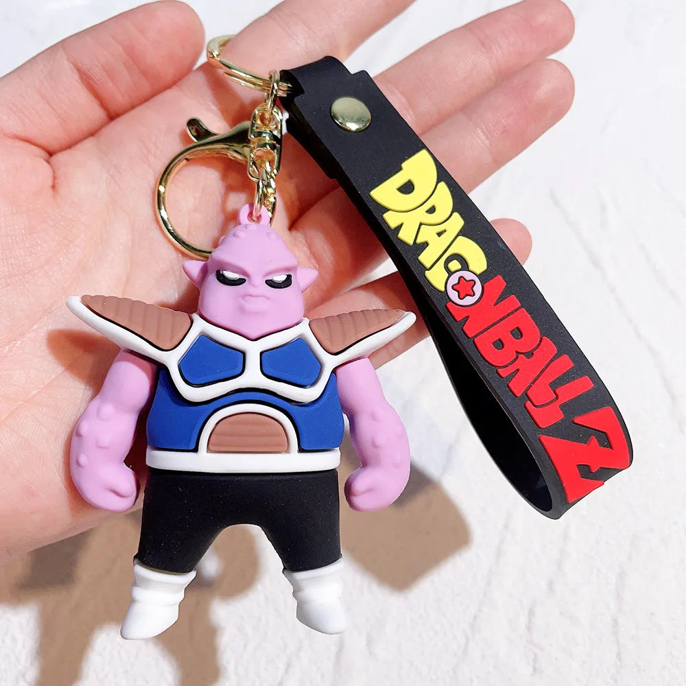 Anime Dragon Ball Keychain Fashion Jewelry Son Goku Vegeta Piccolo Action Figures Key Ring for Men Women Bags