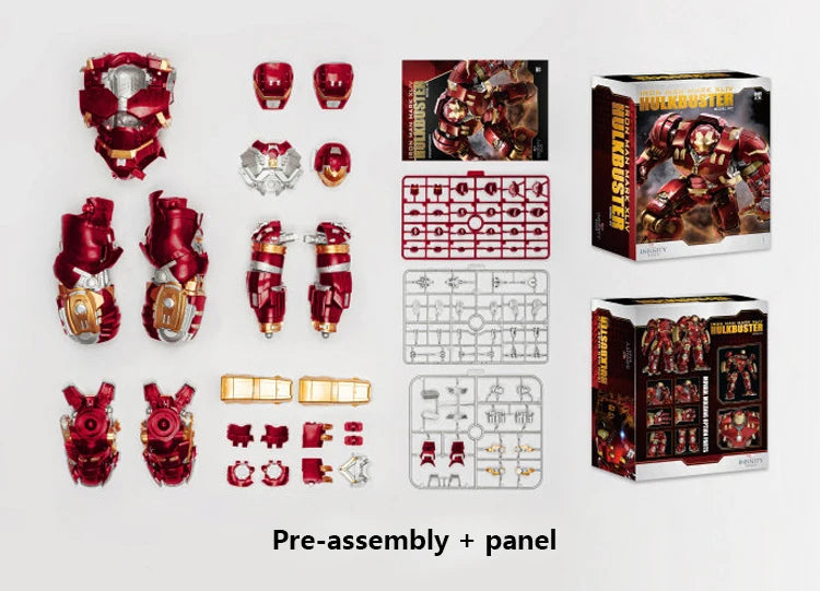 Fondjoy Marvel Anti-Hulk Armor Assemble Toy Movie Character Model 18 Inches Action Figures LED Can Emit Light Model Gift For Boy