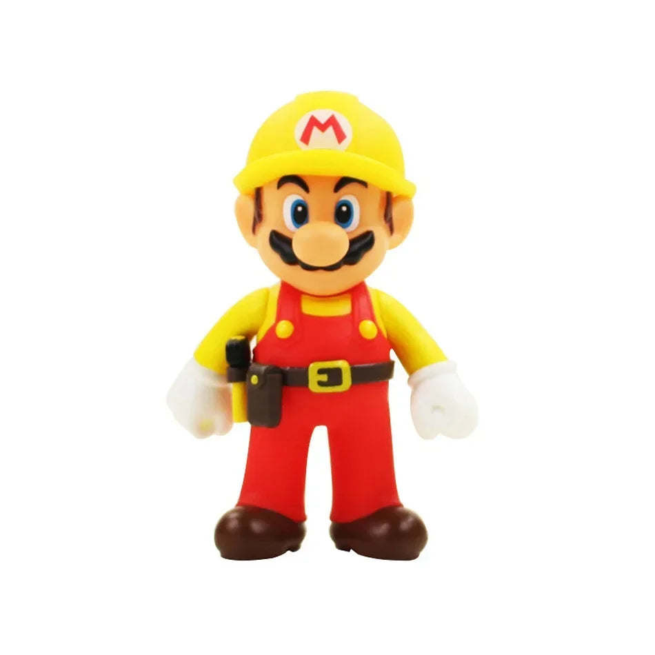 Super Mario Bros Cartoon Dolls Model Birthday Gift Anime Figures Luigi Yoshi Mario Creative Collectible Model Toys