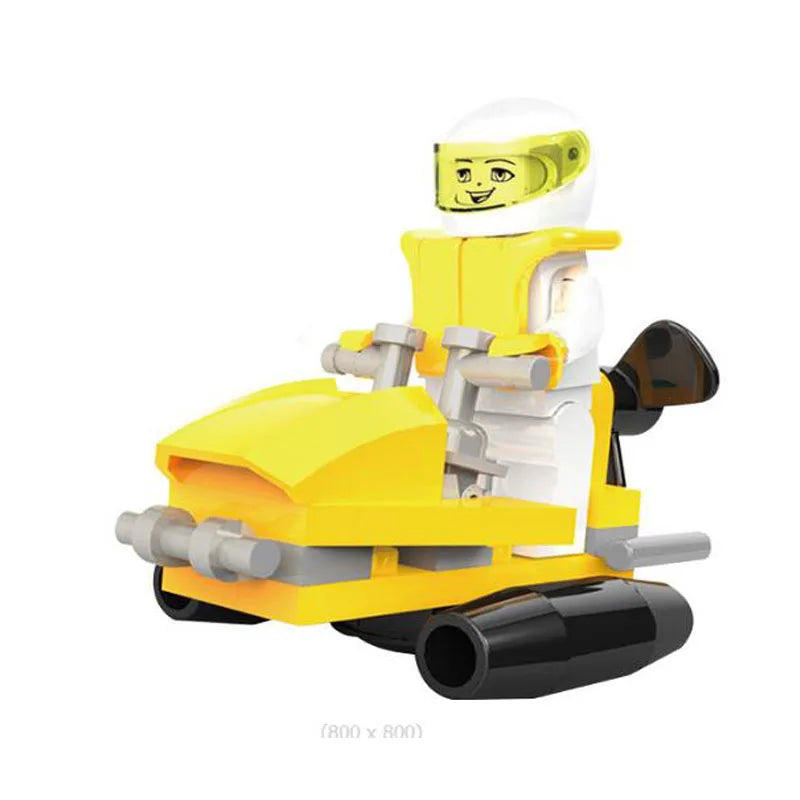 6Pcs Military Ghost Commando Army Soldiers Model Action Figure Blocks Construction Building Bricks Toys For Children