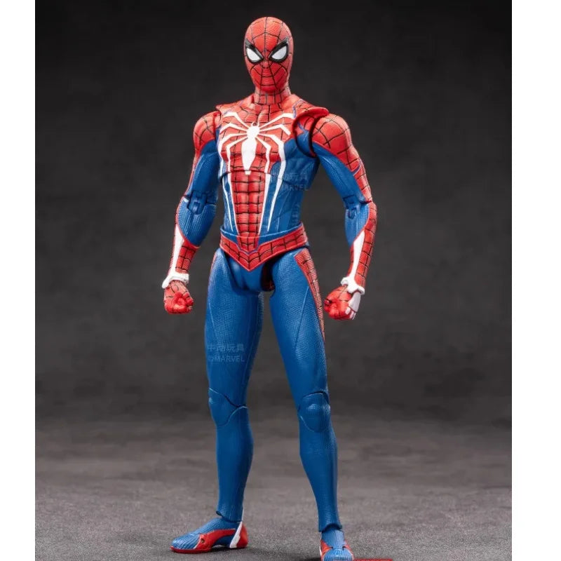 Marvel Avengers Spider-Man Speed Suit Action Figure Toy Display Case Poseable Model Figurine Collectible Birthday Gift