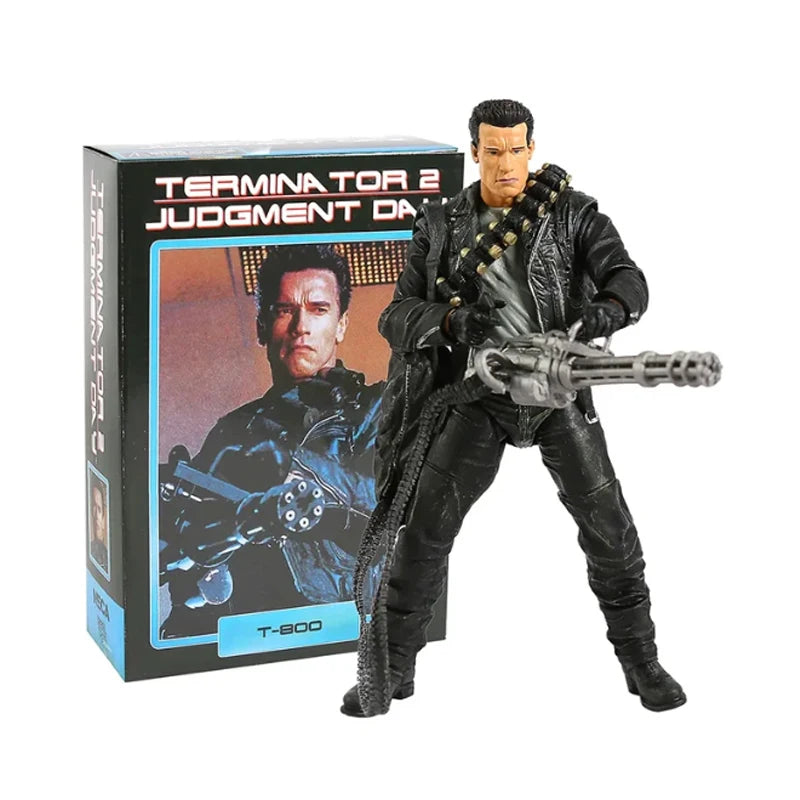 NECA Figure Terminator 2 Judgment Day T800 Sarah Connor T-800 Arnold Schwarzenegger Commando Action Figure Model Collectible Toy