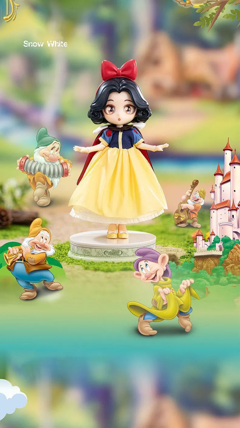 Disney Frozen Q Posket Action Figure Toys Cute Jointed Doll Elsa Snow White Belle Ariel Princess DIY Kids Girl Toy Birthday Gift