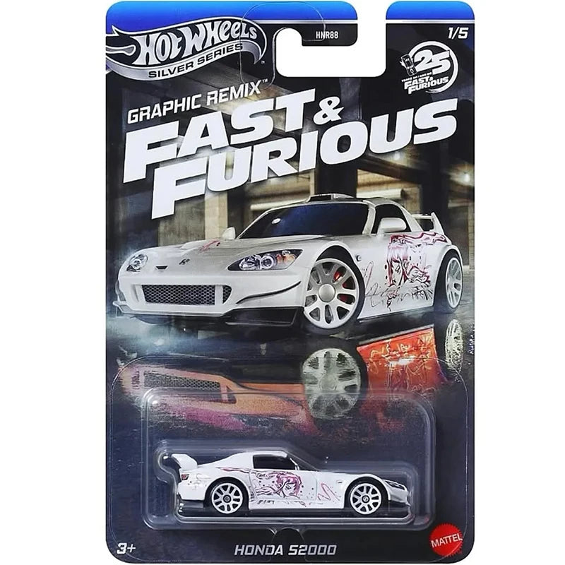 Mattel Hot Wheels Silver Series Fast & Furious 25th Themed Assorted 1/64 Die-Cast Cars - 2025 New Toy Vehicle Model