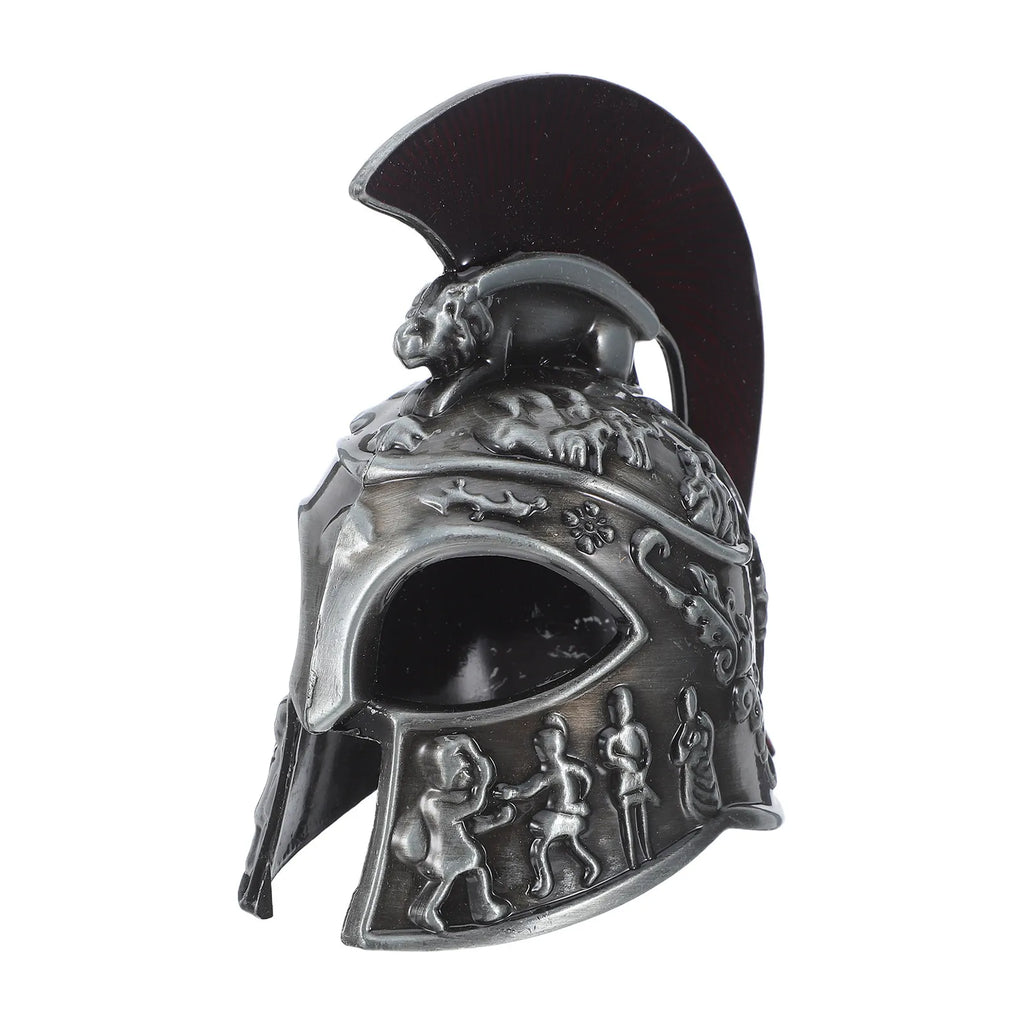 Miniature Knight Helmet Ornament Alloy Medieval Roman Knight Helmet Model  Collectible Decoration for Home Party Decoration
