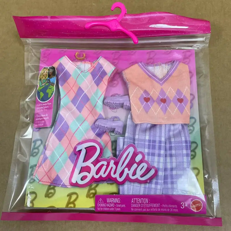 New Doll Fashion Clothing Set，Handbags，Shoes，Christmas Holiday Outfit, For Girls Play Time Dress-Up Diverse Styles Fashion Toy