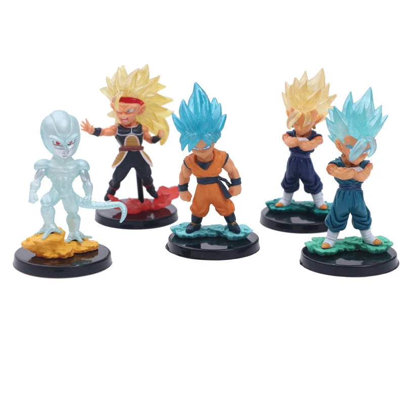 Dragon Ball Z Super Saiyan Son Goku Anime Figure Son Gohan Vegeta Broly Piccolo Majin Buu Set Action Figurine Model Gifts Toy