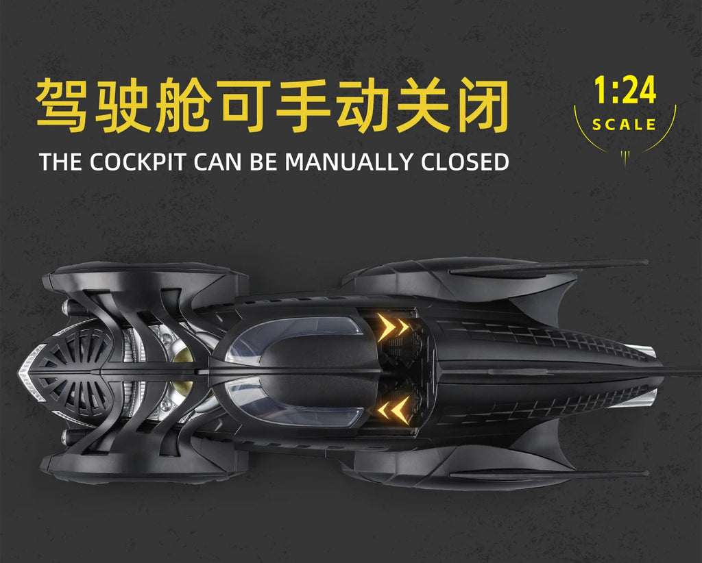 Spray 1:24 Batmobile 1955 1989 Tumbler Alloy Metal Diecast Model Car The Dark Knight Trilogy Sound Light Ornaments Birthday Gift