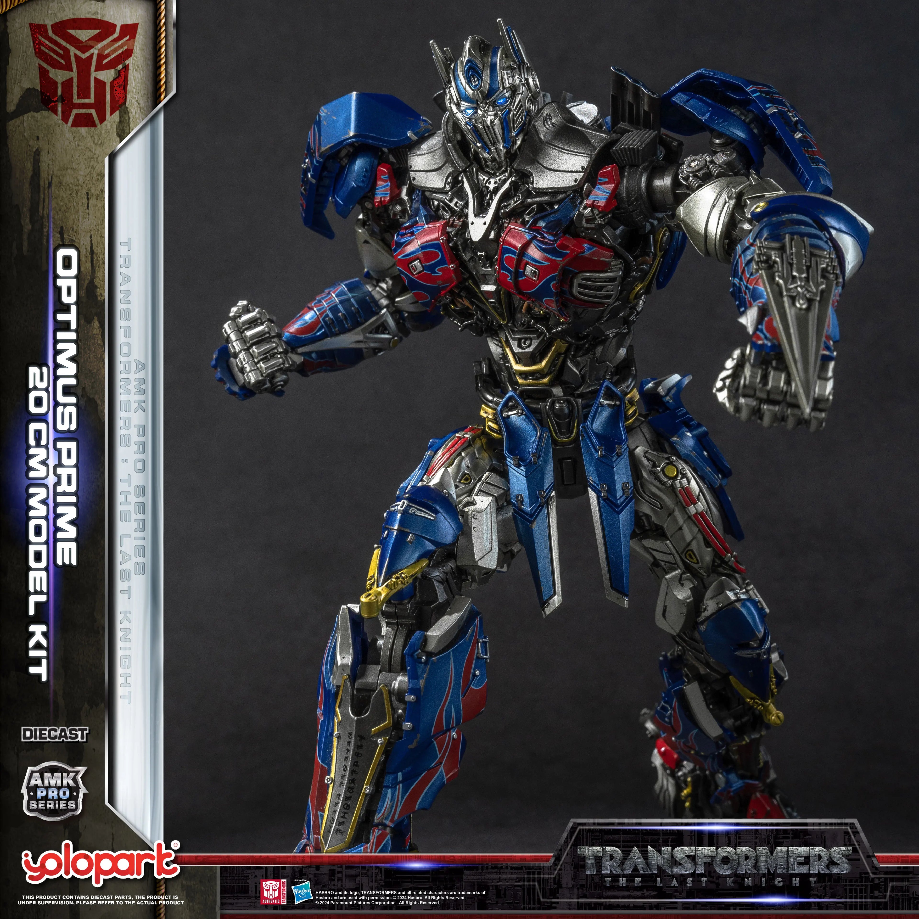 YOLOPARK Transformers Model: The Last Knight AMK PRO Series 20cm Optimus Prime Model Kit Action Figures Toy For Boy Men