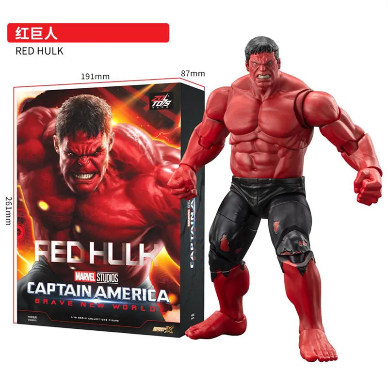 Zd Toys Red Hulk Action Figure Articulated Joints Collectible Model Replaceable Head Hands Gift For Adult Collector In Stock