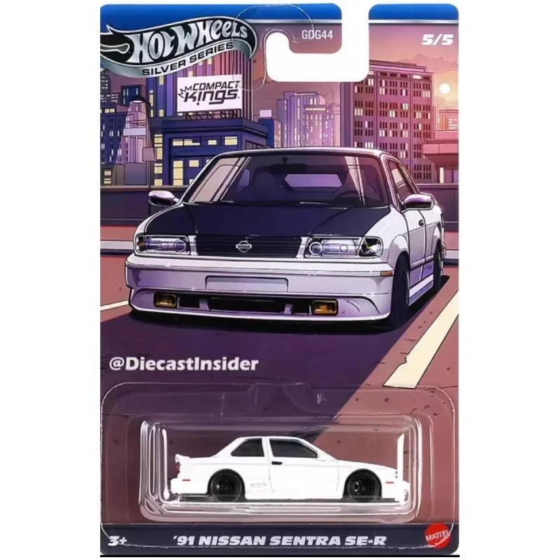 Genuine Hot Wheels Gdg44 Silver Label Compact Kings Serise Fiesta Miata Sentra 1/64 Scale Die-Cast Model Cars Gifts Surprise Car