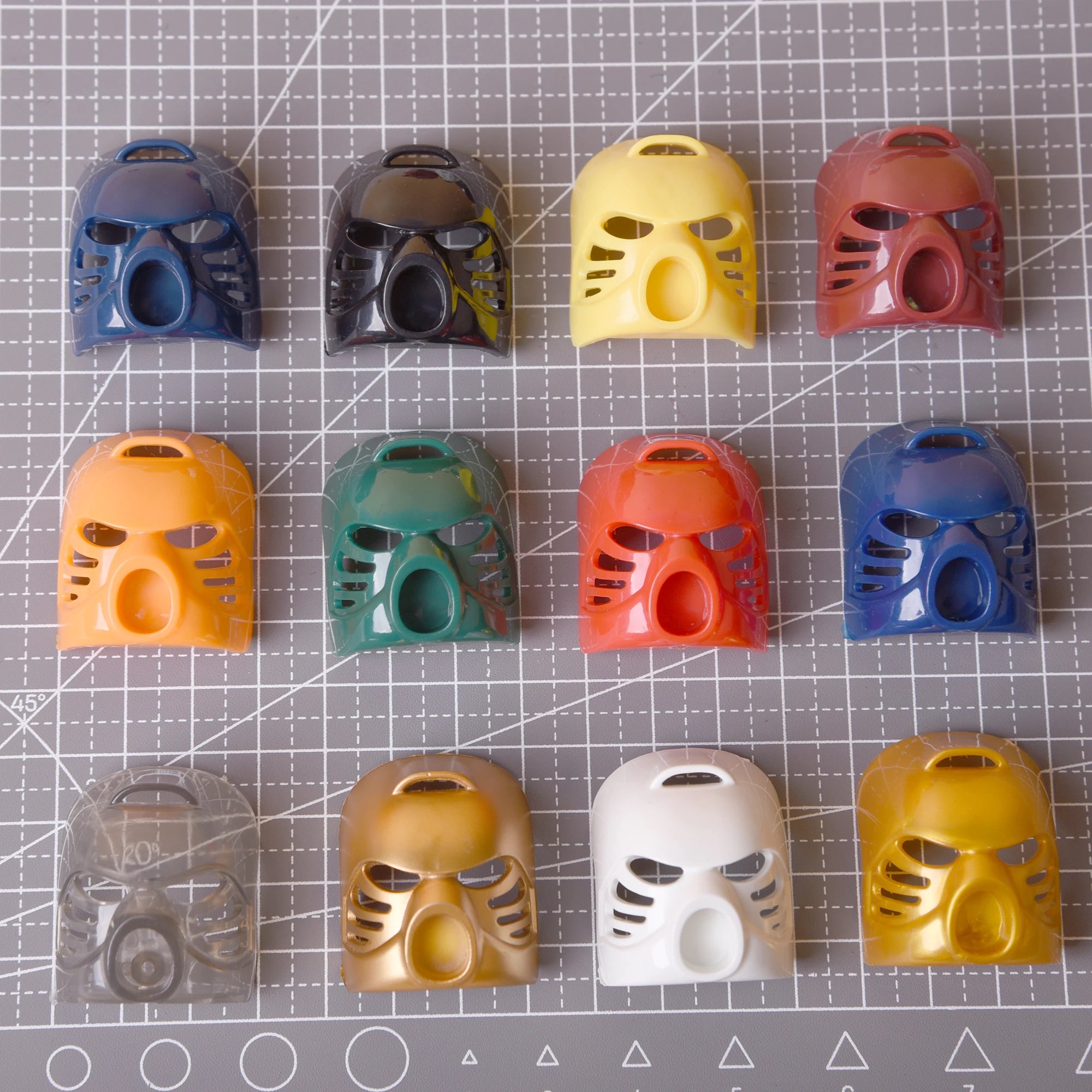 Kennie DIY MOC Customized Accessories Building Blocks Part NO.32505 tahu Bionicle Facepiece Hau Stars Kanohi Helmet