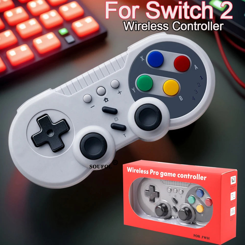 1/2PCS New Retro Wireless Game Console Mini Video Console with Game Player Wireless Game Controller for Switch 2 & Windows PC