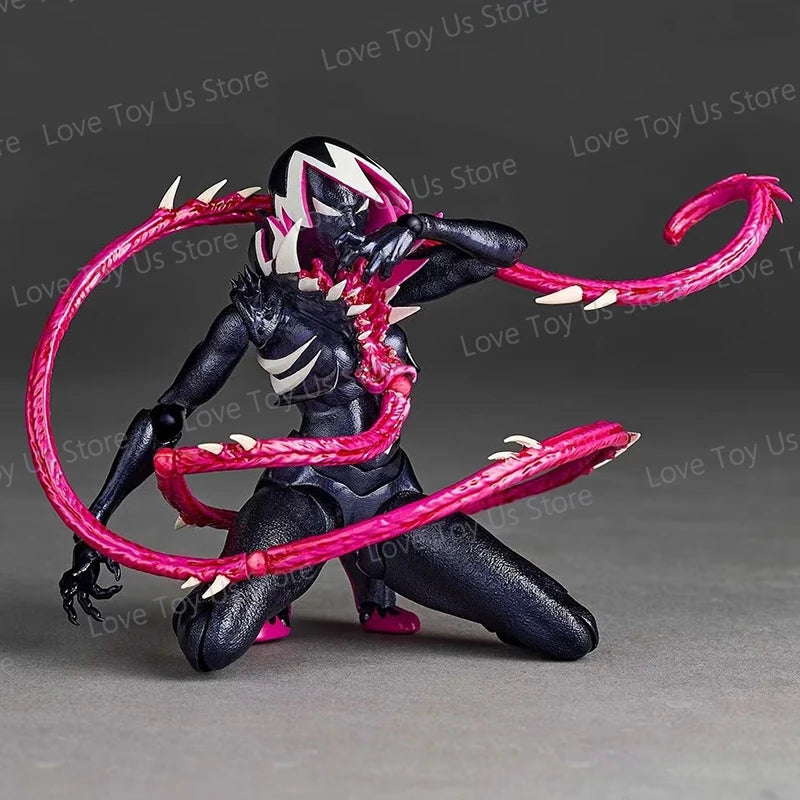Venom Gwen Action Figures Anime Figurine Kaiyodo Amazing Yamaguchi Revoltech Statue Ko Model Gk Collection Kid Toy Gift