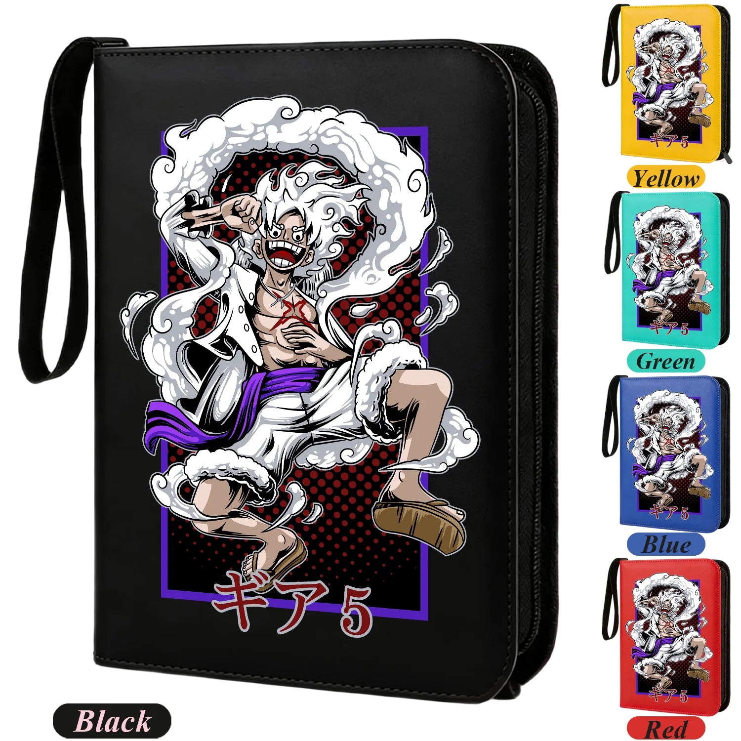 ONE PIECE Card Album Anime Collectible Book Binder 4 Card Slot Collectible Game Cards Binder Holder Zipper Gifts Toys